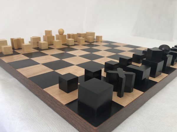 Bauhaus Ebonised Chess Set