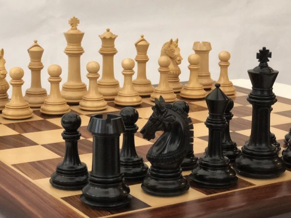 The Cambridge - Ebony Triple Weight Chess Set