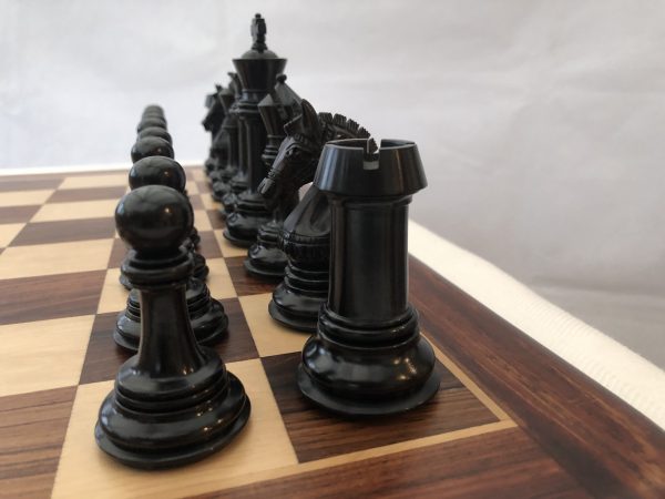 The Cambridge - Ebony Triple Weight Chess Set - Image 10