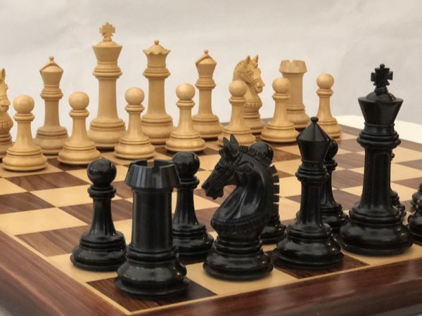 The Cambridge - Ebony Triple Weight Chess Set - Image 19