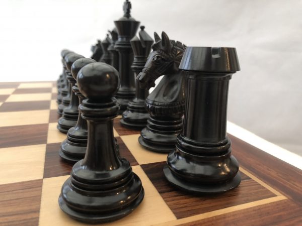 The Cambridge - Ebony Triple Weight Chess Set - Image 11
