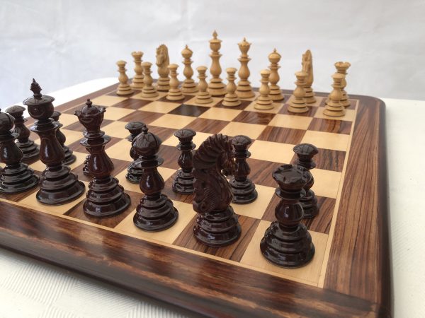 The Renaissance - Gloss Bud Rosewood Triple Weight Chess Set - Image 8