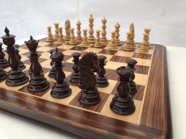 The Renaissance - Gloss Bud Rosewood Triple Weight Chess Set - Image 7