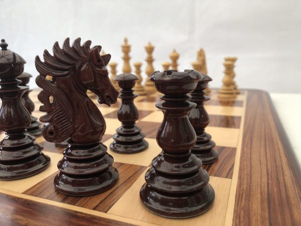 The Renaissance - Gloss Bud Rosewood Triple Weight Chess Set - Image 5