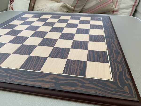 Mahogany and Maple Gloss Chess Board 2in Squares - Image 2