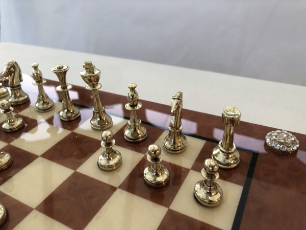 Small Metal Staunton Chess from Manopoulos - Image 6
