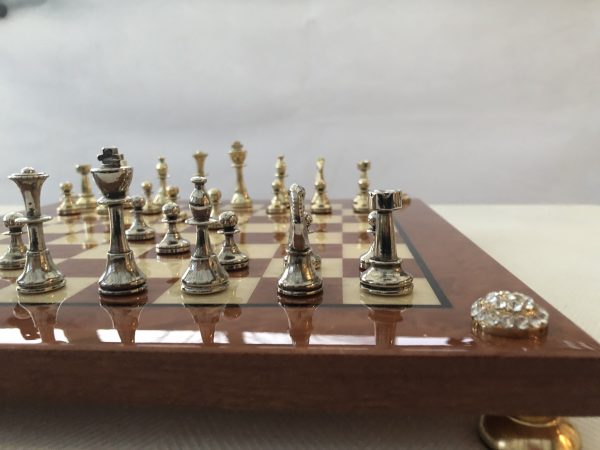 Small Metal Staunton Chess from Manopoulos - Image 8