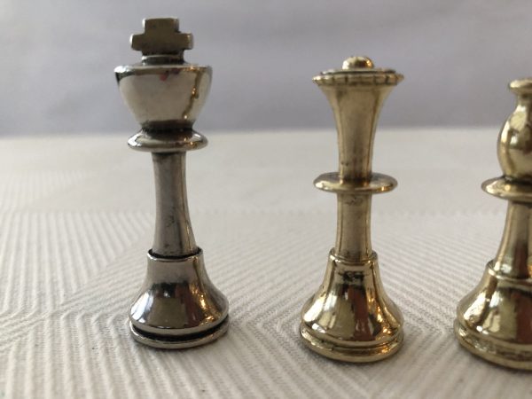 Small Metal Staunton Chess from Manopoulos - Image 11