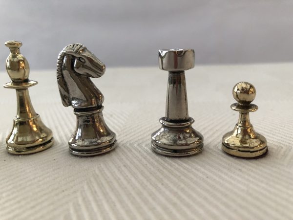 Small Metal Staunton Chess from Manopoulos - Image 12