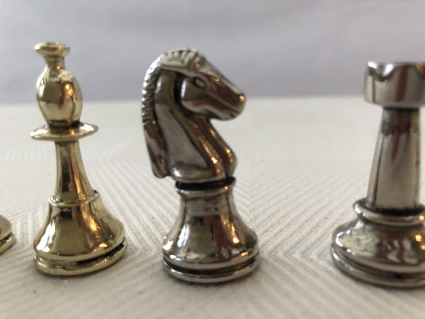 Small Metal Staunton Chess from Manopoulos - Image 13
