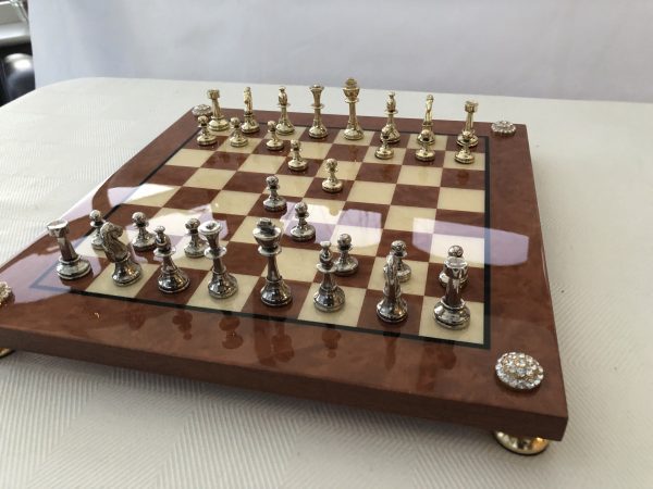 Small Metal Staunton Chess from Manopoulos - Image 19