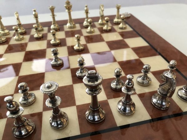 Small Metal Staunton Chess from Manopoulos - Image 23