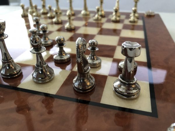 Small Metal Staunton Chess from Manopoulos - Image 2