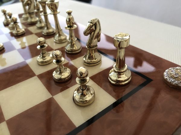 Small Metal Staunton Chess from Manopoulos - Image 3