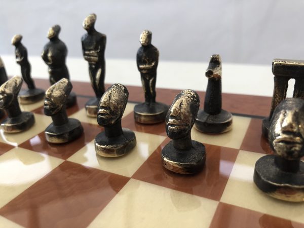 Small Cycladic Art Metal Chess from Manopoulos - Image 7