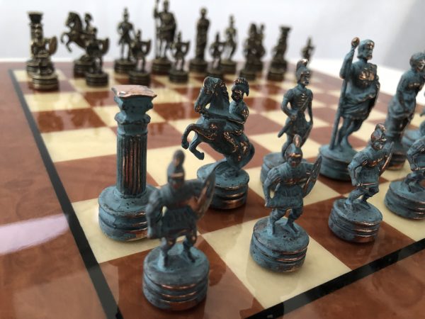 Small Greek Roman Metal Chess from Manopoulos - Image 13