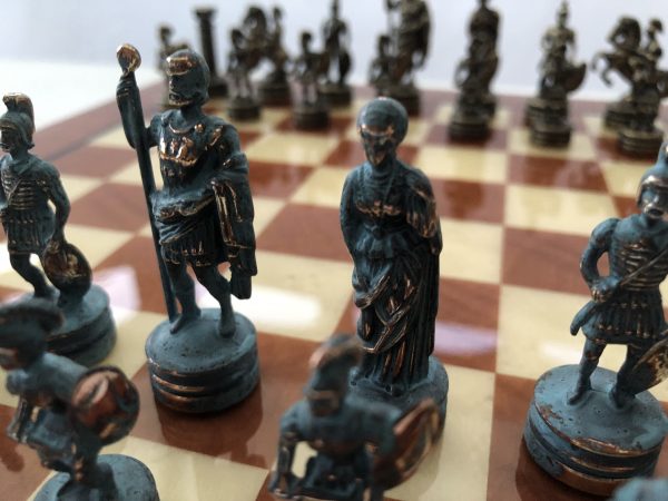 Small Greek Roman Metal Chess from Manopoulos - Image 10