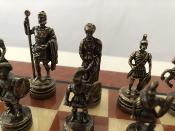 Small Greek Roman Metal Chess from Manopoulos - Image 11