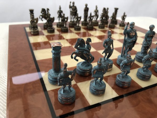 Small Greek Roman Metal Chess from Manopoulos - Image 14