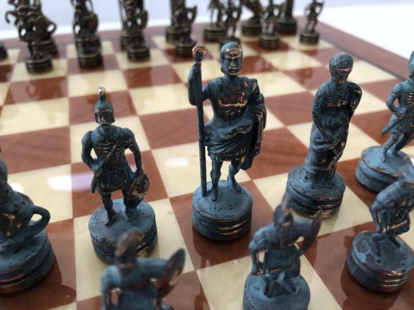 Small Greek Roman Metal Chess from Manopoulos - Image 15