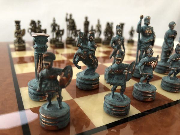 Small Greek Roman Metal Chess from Manopoulos - Image 16