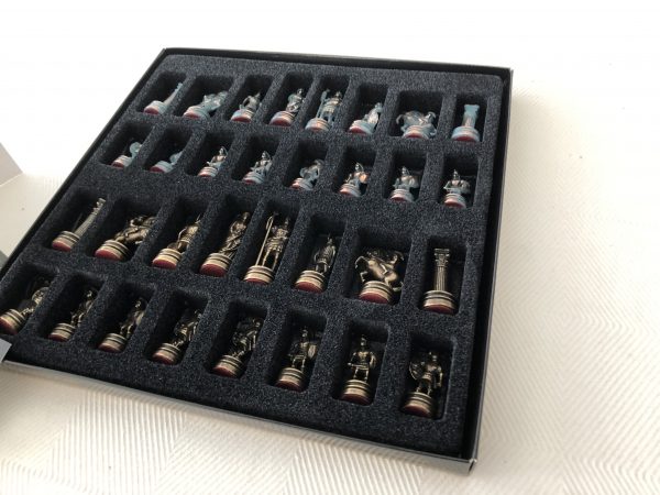 Small Greek Roman Metal Chess from Manopoulos - Image 3