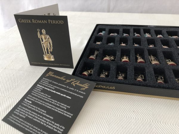 Small Greek Roman Metal Chess from Manopoulos - Image 4
