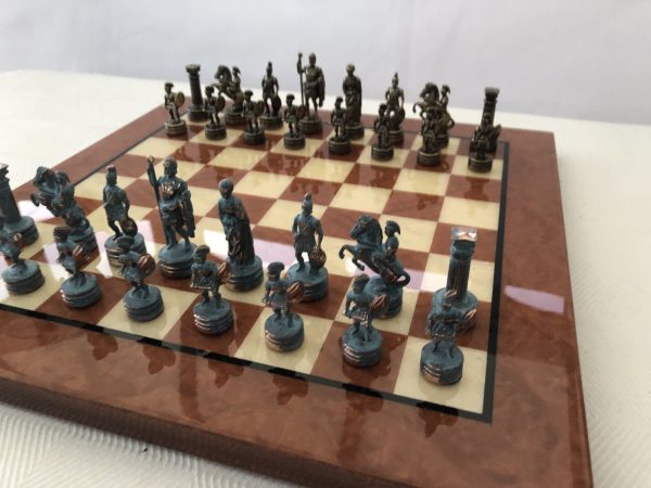 Small Greek Roman Metal Chess from Manopoulos - Image 6