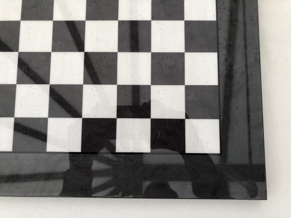 Dark Charcoal Gloss Italfama Chess Board 1.4in Squares - Image 3