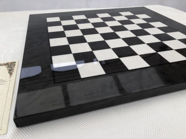 Dark Charcoal Gloss Italfama Chess Board 1.4in Squares - Image 4