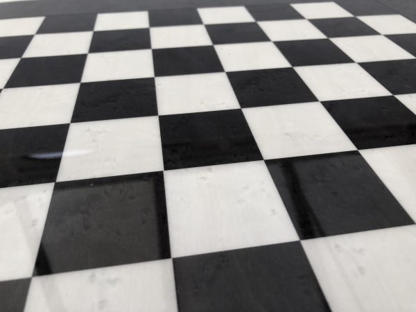 Dark Charcoal Gloss Italfama Chess Board 1.4in Squares - Image 5