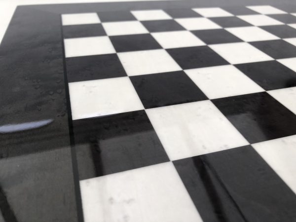 Dark Charcoal Gloss Italfama Chess Board 1.4in Squares - Image 6