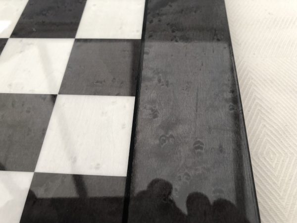 Dark Charcoal Gloss Italfama Chess Board 1.4in Squares - Image 7