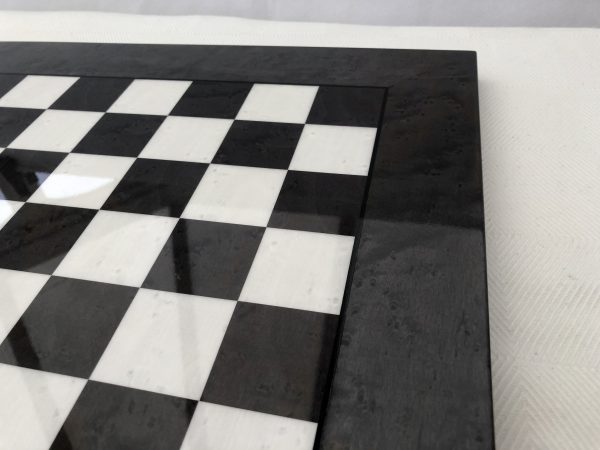 Dark Charcoal Gloss Italfama Chess Board 1.4in Squares - Image 8
