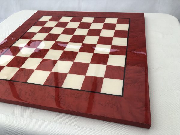 Red/Brown Gloss Chess Board 1.75in Squares