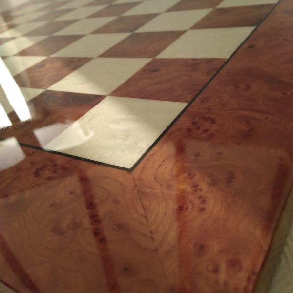 Large 23.5 inch Italfama Briar Elmwood Chess Board - Image 3