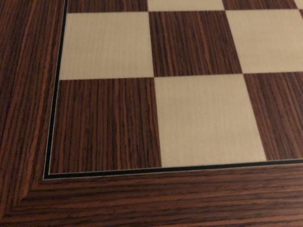Rosewood Grain Chess Board 2.2in Squares 23in Total