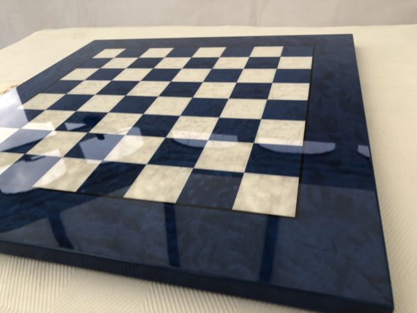 Blue Gloss Italfama Chess Board 1.6in Squares - Image 3