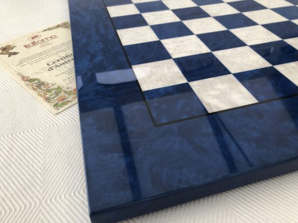 Blue Gloss Italfama Chess Board 1.6in Squares - Image 4