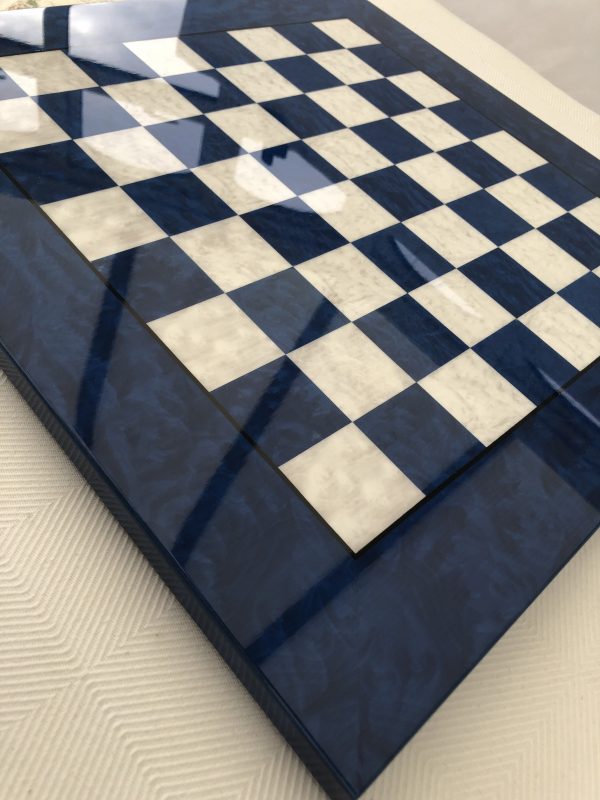 Blue Gloss Italfama Chess Board 1.6in Squares - Image 9