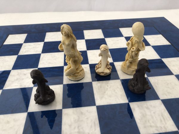 Blue Gloss Italfama Chess Board 1.6in Squares - Image 14