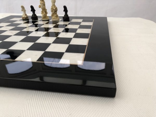 Black Gloss Italfama Chess Board 1.6in Squares - Image 9