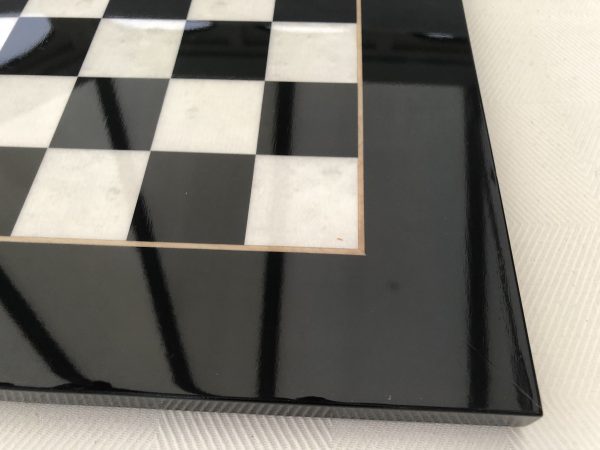 Black Gloss Italfama Chess Board 1.6in Squares