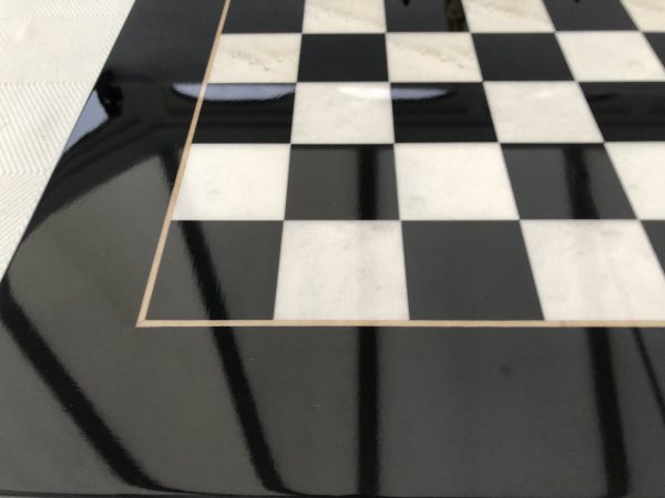 Black Gloss Italfama Chess Board 1.6in Squares - Image 3