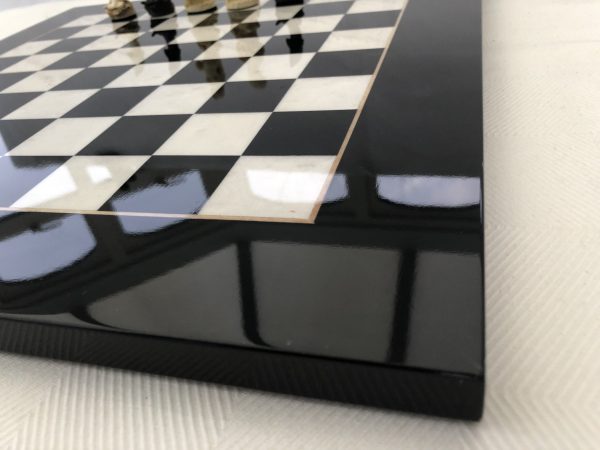 Black Gloss Italfama Chess Board 1.6in Squares - Image 4