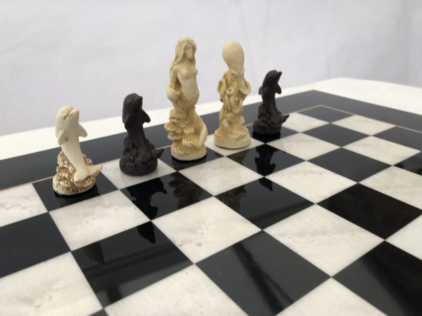 Black Gloss Italfama Chess Board 1.6in Squares - Image 6