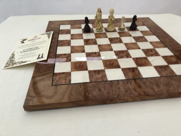 Light Brown Gloss Italfama Chess Board 1.6in Squares - Image 2