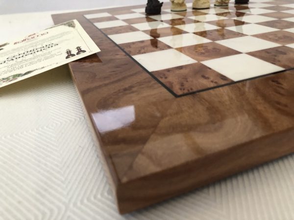 Light Brown Gloss Italfama Chess Board 1.6in Squares - Image 3