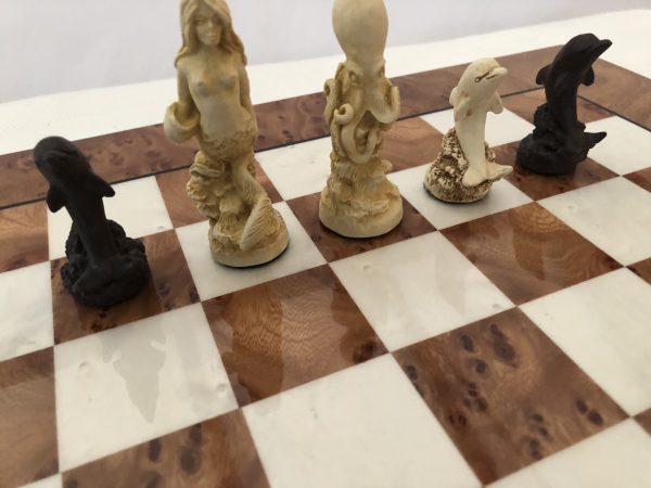 Light Brown Gloss Italfama Chess Board 1.6in Squares - Image 6