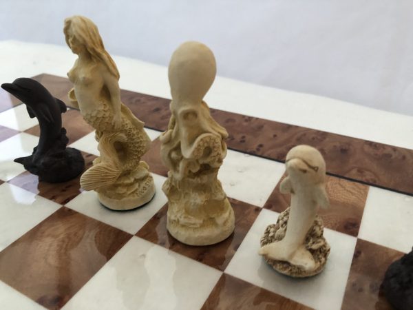 Light Brown Gloss Italfama Chess Board 1.6in Squares - Image 7